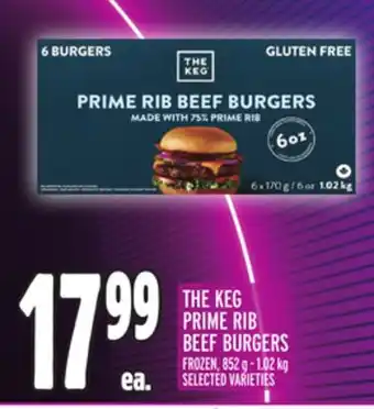 Metro THE KEG PRIME RIB BEEF BURGERS offer