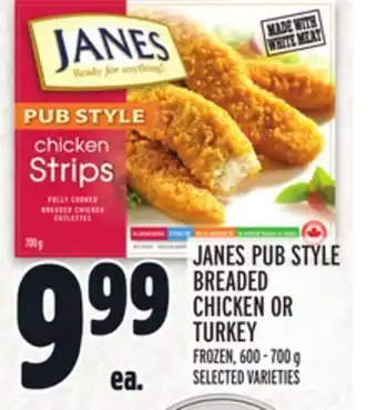 Metro JANES PUB STYLE BREADED CHICKEN OR TURKEY offer
