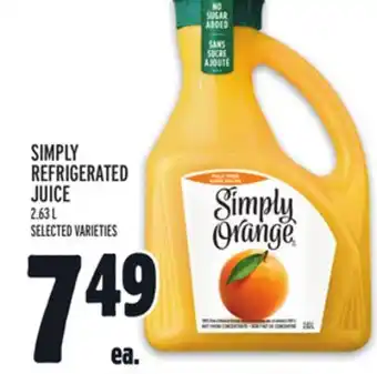 Metro SIMPLY REFRIGERATED JUICE offer