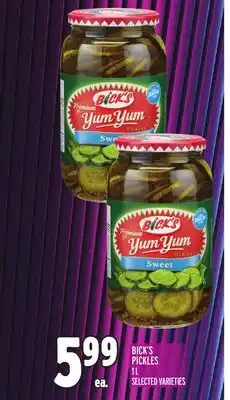 Metro BICK'S PICKLES offer