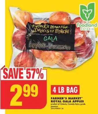 No Frills FARMER'S MARKET ROYAL GALA APPLES, 4 LB BAG offer