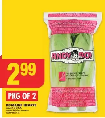 No Frills ROMAINE HEARTS, PKG OF 2 offer