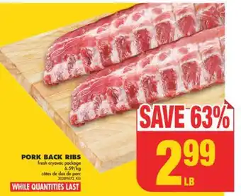 No Frills PORK BACK RIBS offer