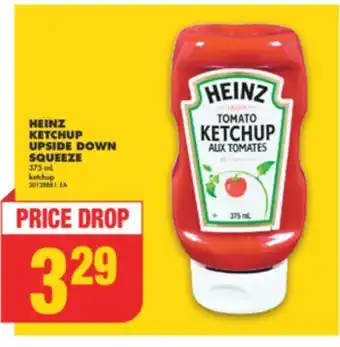 No Frills HEINZ KETCHUP UPSIDE DOWN SQUEEZE, 375 mL offer