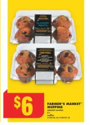 No Frills FARMER'S MARKET MUFFINS, 6's offer