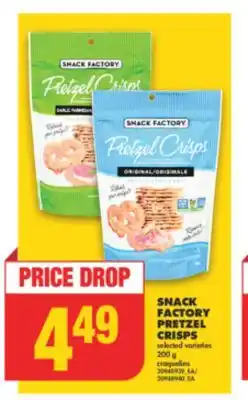 No Frills SNACK FACTORY PRETZEL CRISPS, 200 g offer