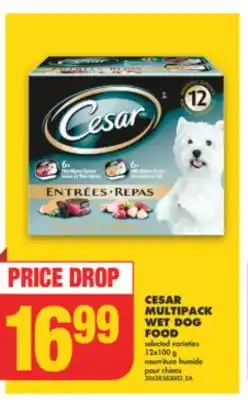 No Frills CESAR MULTIPACK WET DOG FOOD, 12x100 g offer