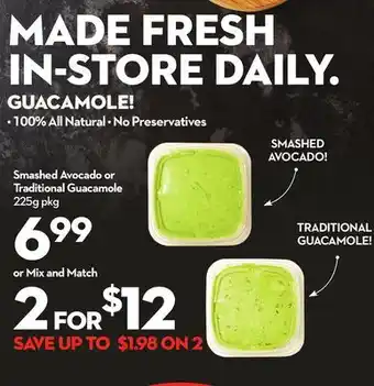 Longo's Smashed Avocado or Traditional Guacamole offer