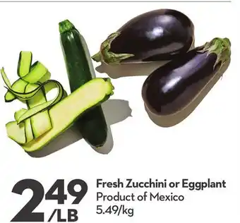 Longo's Fresh Zucchini or Eggplant offer