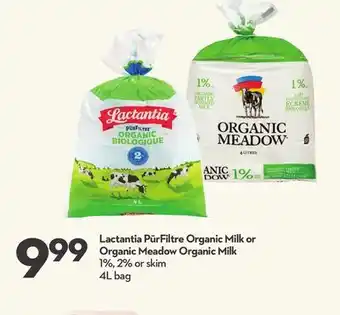 Longo's Lactantia PūrFiltre Organic Milk offer