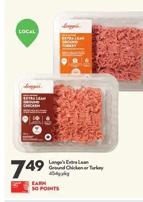 Longo's Longo's Extra Lean Ground Chicken or Turkey offer