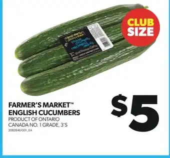 Real Canadian Superstore FARMER'S MARKET ENGLISH CUCUMBERS, 3'S offer