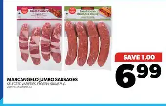 Real Canadian Superstore MARCANGELO JUMBO SAUSAGES, 500/675 G offer