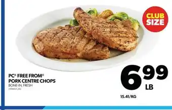 Real Canadian Superstore PC FREE FROM PORK CENTRE CHOPS offer