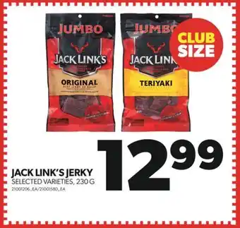 Real Canadian Superstore JACK LINK'S JERKY, 230 G offer