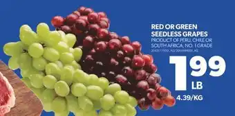 Real Canadian Superstore RED OR GREEN SEEDLESS GRAPES offer