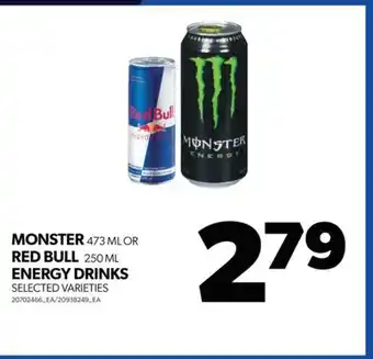 Real Canadian Superstore MONSTER, 473 ML OR RED BULL, 250 ML ENERGY DRINKS offer
