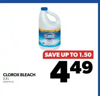 Real Canadian Superstore CLOROX BLEACH, 2.4 L offer