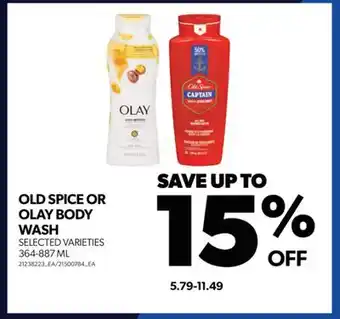 Real Canadian Superstore OLD SPICE OR OLAY BODY WASH, 364-887 ML offer