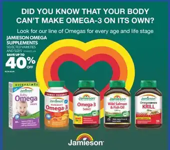 Real Canadian Superstore JAMIESON OMEGA SUPPLEMENTS offer