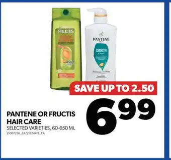 Real Canadian Superstore PANTENE OR FRUCTIS HAIR CARE, 60-650 ML offer