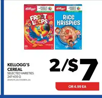Real Canadian Superstore KELLOGG'S CEREAL, 247-435 G offer