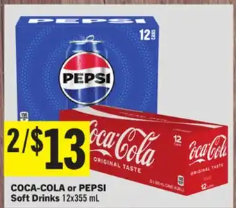 Foodland COCA-COLA or PEPSI Soft Drinks offer