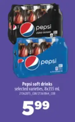 Real Canadian Superstore PEPSI SOFT DRINKS, 8x355 mL offer