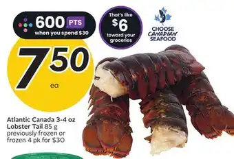 Sobeys Atlantic Canada 3-4 oz Lobster Tail offer