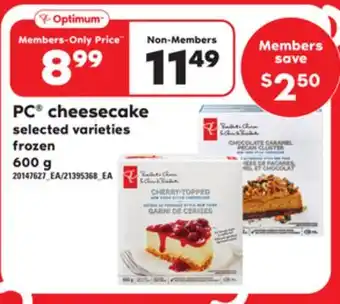 Loblaws PC CHEESECAKE, 600 g offer