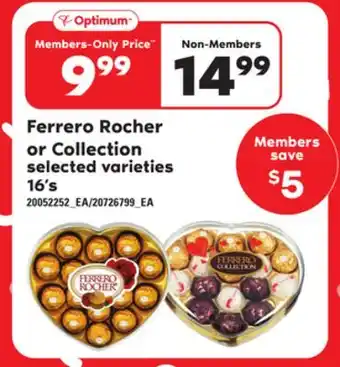 Loblaws FERRERO ROCHER OR COLLECTION, 16's offer