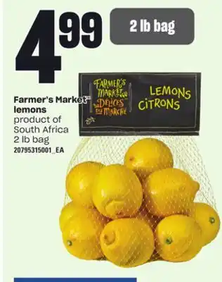 Loblaws FARMER'S MARKET LEMONS, 2 lb bag offer