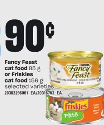 Loblaws FANCY FEAST CAT FOOD 85 G OR FRISKIES CAT FOOD 156 G offer