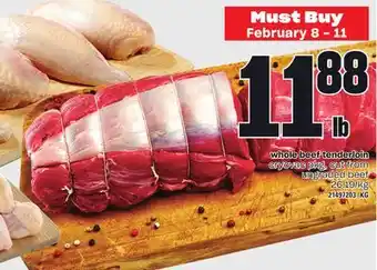 Loblaws WHOLE BEEF TENDERLOIN offer