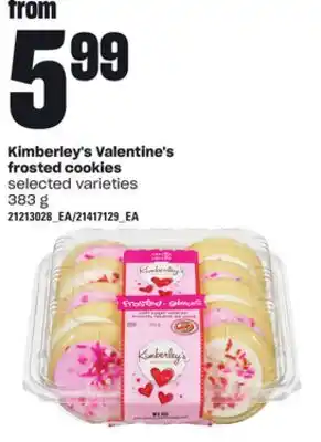 Loblaws KIMBERLEY'S VALENTINE'S FROSTED COOKIES, 383 g offer