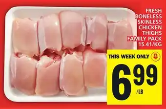 Food Basics FRESH BONELESS SKINLESS CHICKEN THIGHS offer