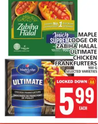 Food Basics MAPLE LODGE OR ZABIHA HALAL ULTIMATE CHICKEN FRANKFURTERS offer
