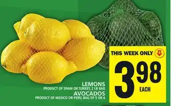 Food Basics LEMONS OR AVOCADOS offer