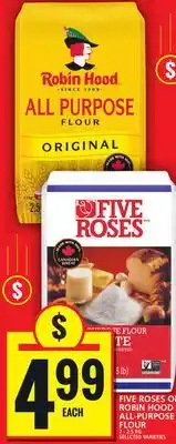 Food Basics FIVE ROSES OR ROBIN HOOD ALL-PURPOSE FLOUR offer