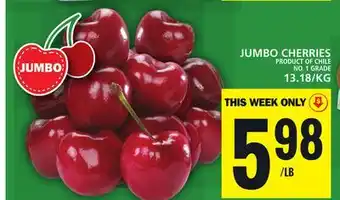 Food Basics JUMBO CHERRIES offer