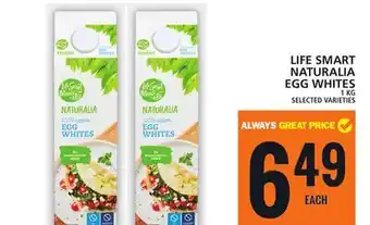 Food Basics LIFE SMART NATURALIA EGG WHITES offer