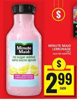 Food Basics MINUTE MAID LEMONADE offer