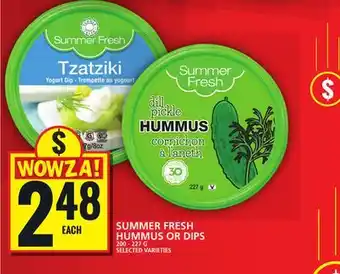 Food Basics SUMMER FRESH HUMMUS OR DIPS offer