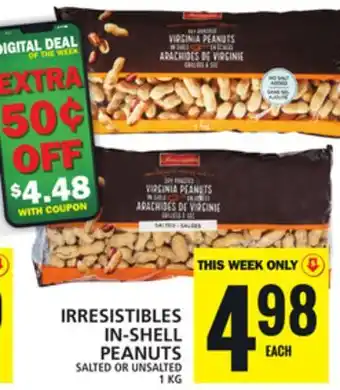 Food Basics IRRESISTIBLES IN-SHELL PEANUTS offer