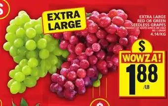 Food Basics EXTRA LARGE RED OR GREEN SEEDLESS GRAPES offer