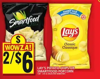 Food Basics LAY'S POTATO CHIPS OR SMARTFOOD POPCORN offer