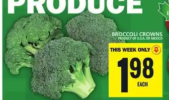 Food Basics BROCCOLI CROWNS offer