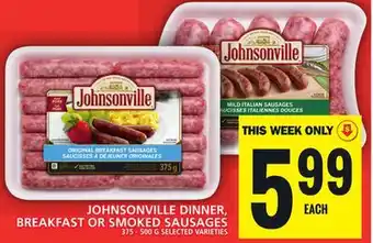 Food Basics JOHNSONVILLE DINNER, BREAKFAST OR SMOKED SAUSAGES offer