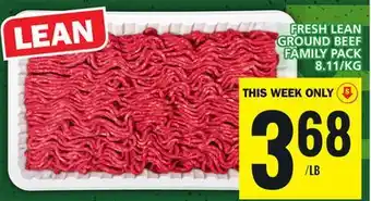 Food Basics FRESH LEAN GROUND BEEF FAMILY PACK offer