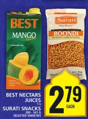 Food Basics BEST NECTARS JUICES OR SURATI SNACKS offer